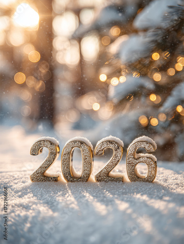 Happy new year 2026, people celebrate new year holidays and christmas. Vector illustration

