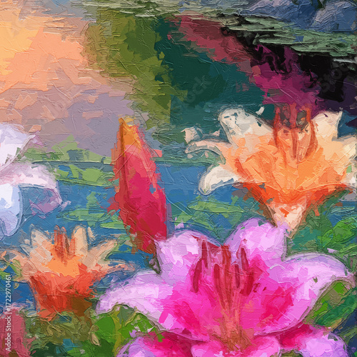 Photography Various oil paintings, flowers, lakes, forests, landscapes, birds, fruits, cotta