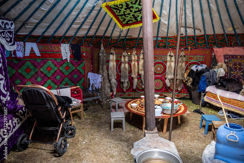 Typical living conditions of Mongolian nomads in Mongolia