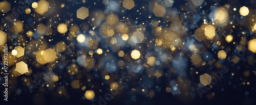 The shimmering golden bokeh background for festive and celebratory occasions.