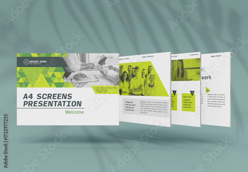 A4 Perspective Ui Screens Mockup