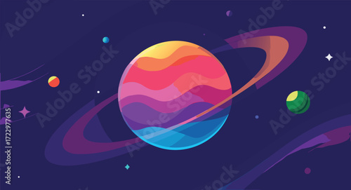 Vibrant abstract colorful gradient space background