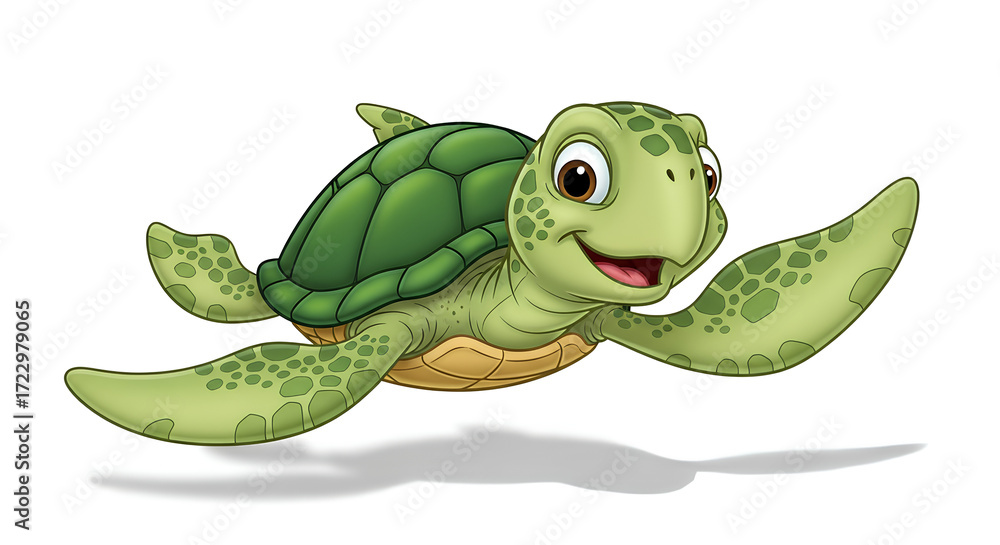 Fototapeta premium funny turtle cartoon