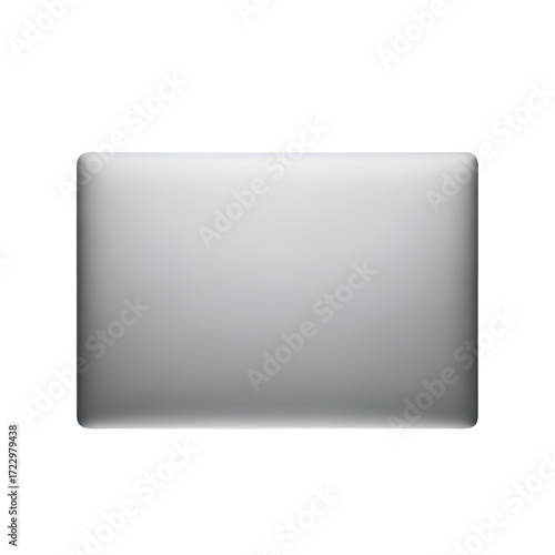 Closed laptop isolated on transparent background