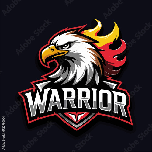 electronic game eagle logo vector illustration