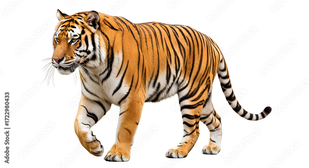 Obraz premium tiger isolated on white background