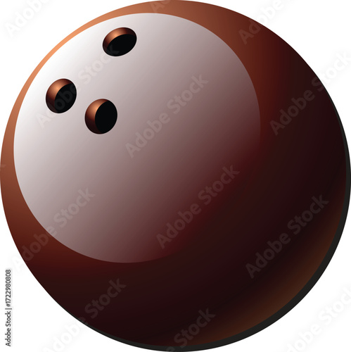 Sports equipment artwork showing a polished bowling ball.