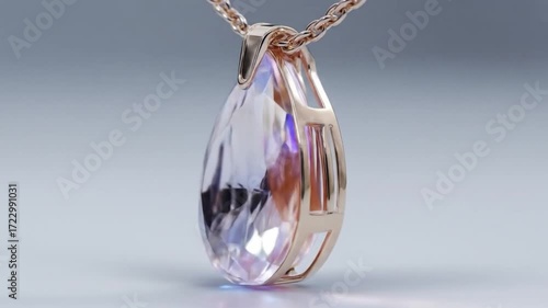 Delicate pink crystal pendant