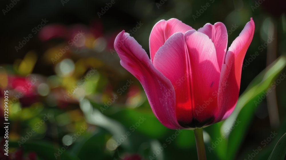 Fototapeta premium Nature’s Flower Beauty: Isolated Tulips, Bright Petals & Colorful Spring/Summer Floral Views
