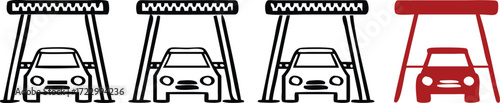 Car icon vector illustration. car sign and symbol. small sedan 
