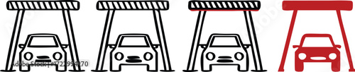 Car icon vector illustration. car sign and symbol. small sedan 
