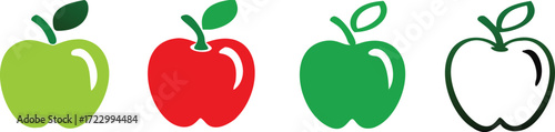 red apple icon. eco fruit sign. fresh food symbol. vegetarian symbol. diet pictogram. Health illustration. 
