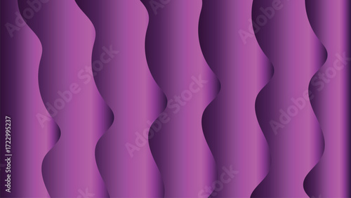 Abstract Vertical Waves in Shades of Purple A Gradient Background with Smooth Curves digitally