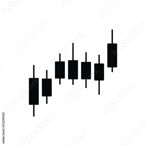 Financial stock market candlestick chart pattern technical analysis trading data growth up down