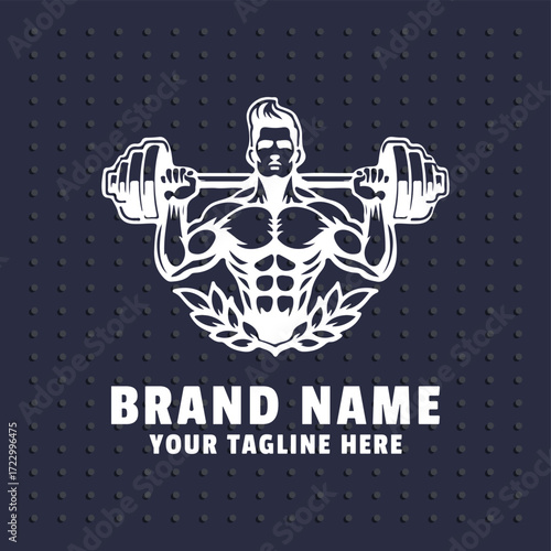 vector "  logo Gym " vector Design logo with background
