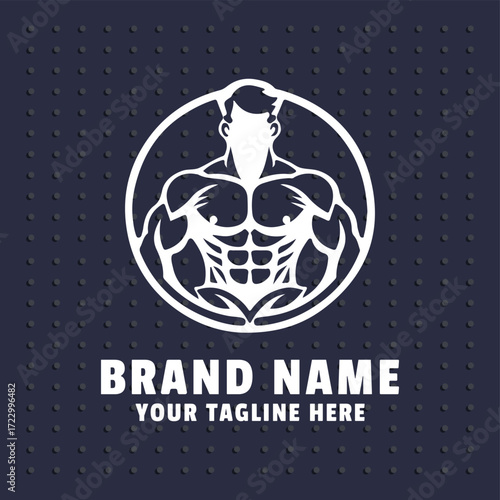 vector "  logo Gym " vector Design logo with background