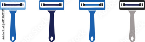 Razor blade icon vector set, razor vector icon set isolated on white background. 
