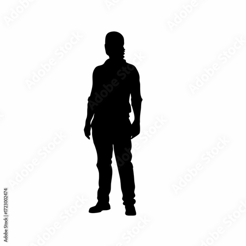 Parole officer silhouette making surprise visit to halfway house