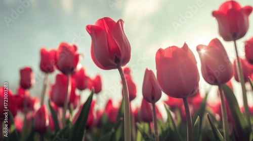 Nature’s Flower Beauty: Isolated Tulips, Bright Petals & Colorful Spring/Summer Floral Views