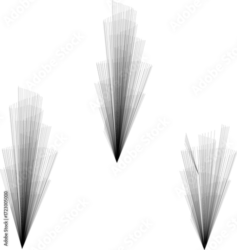 Modern abstract vector design with black line strokes forming a dynamic brush effect.