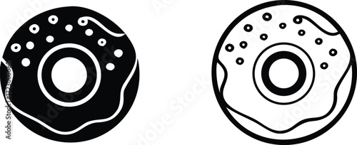 Donut icon vector. doughnut icon. donut logo 
