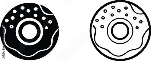 Donut icon vector. doughnut icon. donut logo 
