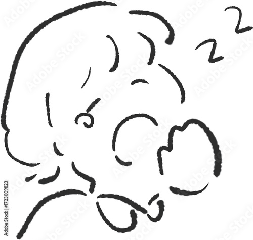 あくびをしている人のイラスト