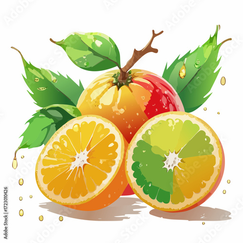 Fresh citrus fruit oranges lemons and limes Healthy food and juicy vitamin C source