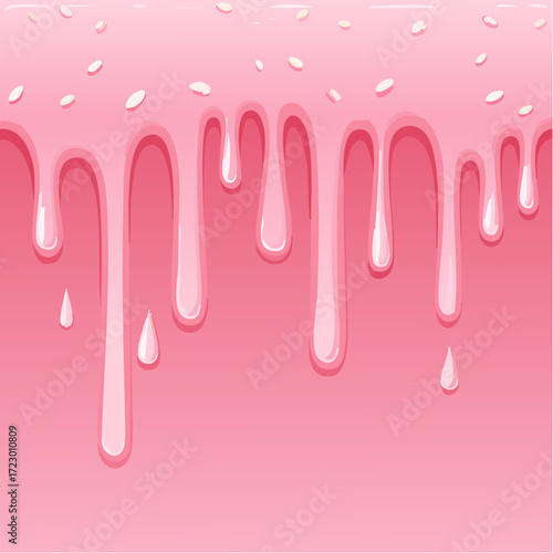 Pink Dripping Glaze Seamless Pattern Sweet Candy Background Texture