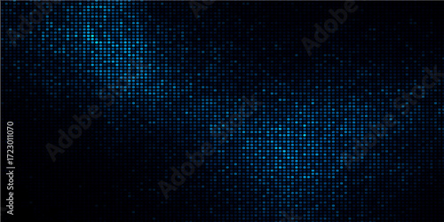 Abstract futuristic blue binary code data pattern illustration for a digital technology backdrop