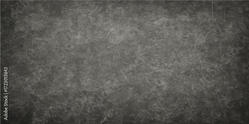 Dark gray vintage grunge texture background with a rough black concrete wall pattern