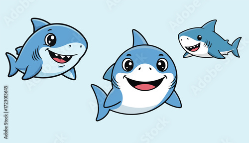 funny sharks cartoon