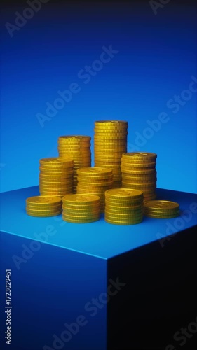 Golden Coin Stacks - Financial Success Loop