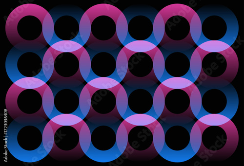 Abstract Background with Abstract Gradient Geometric Shapes. Gradient design on black background. Vector template.