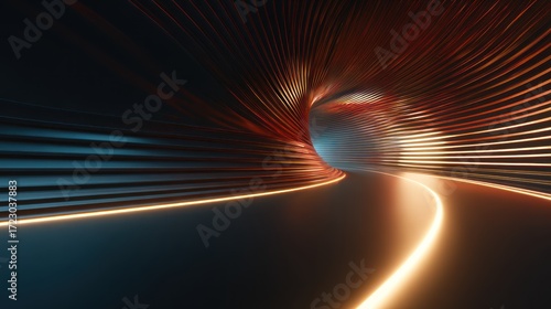 Fototapeta Naklejka Na Ścianę i Meble -  Abstract futuristic tunnel