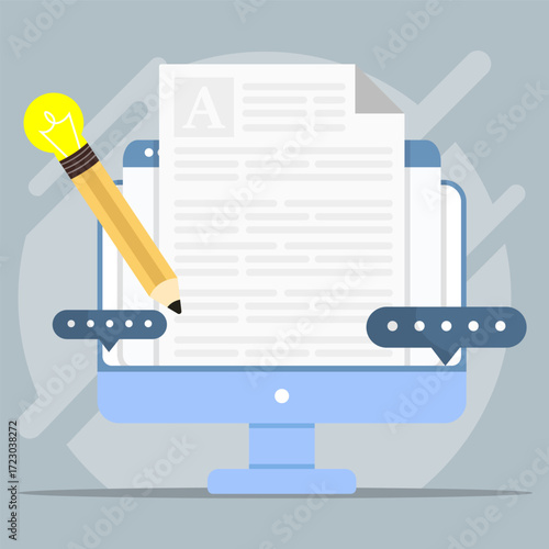 Copywriter and creative idea concept. Writer on blogger. Creative writer and content creator.