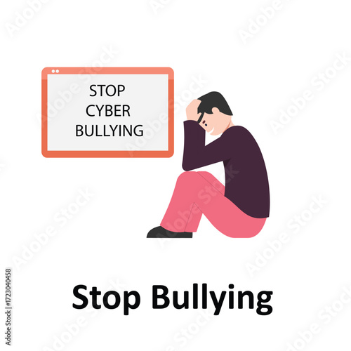 Stop Bullying  Vector Illustration Which can easily edit or modify