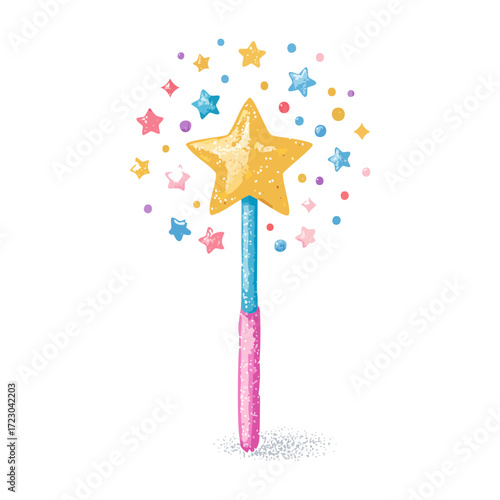 Magic Wand with Stars