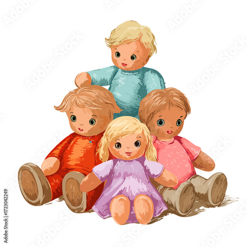 Cute Teddy Bear Pile