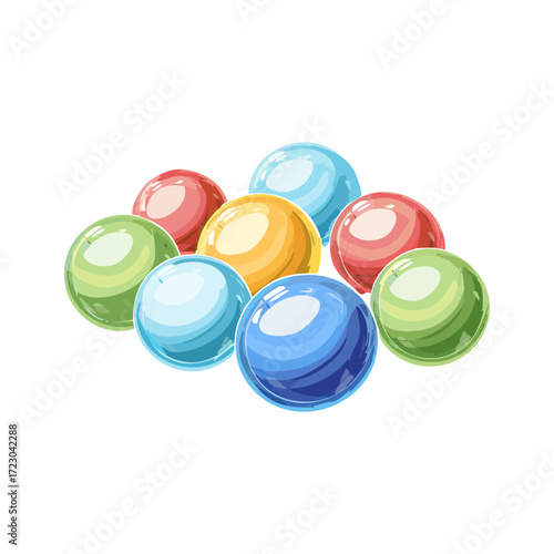 Colorful Gumballs Illustration