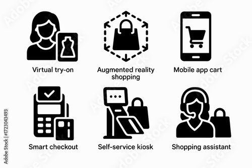 Virtual shopping innovations: augmented reality try-on and smart checkout technology