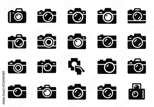 Collection of various camera icons