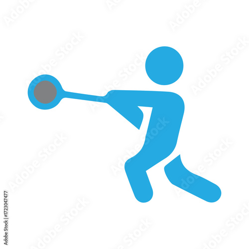 Stylized Image of an Athlete Throwing a Hammer in a Dynamic Pose