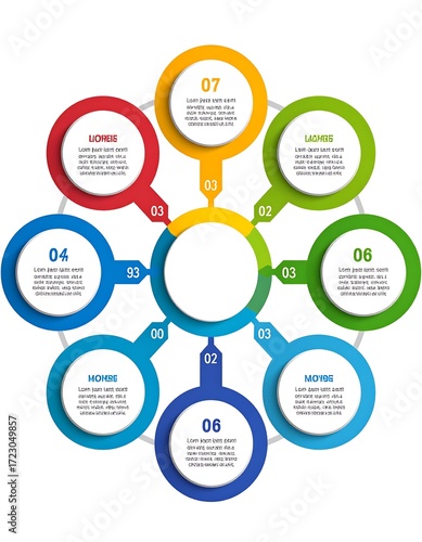 Circular infographic with colorful sections (4)