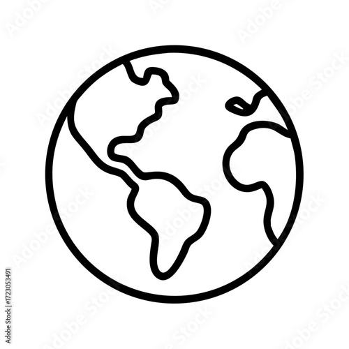 Outline of Earth globe illustration representing concept of zero waste  
