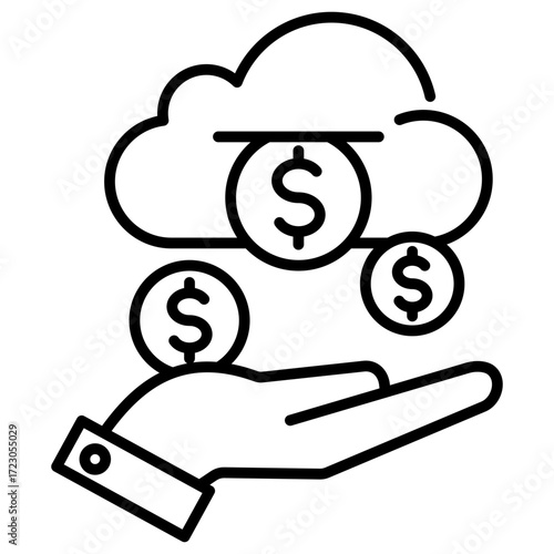 Revenue Stream Outline Icon