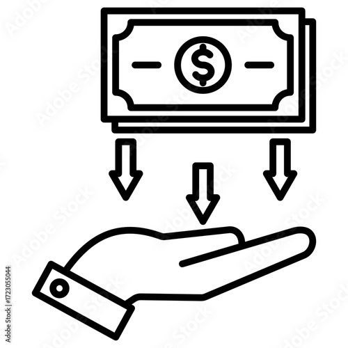 Investment Return Outline Icon