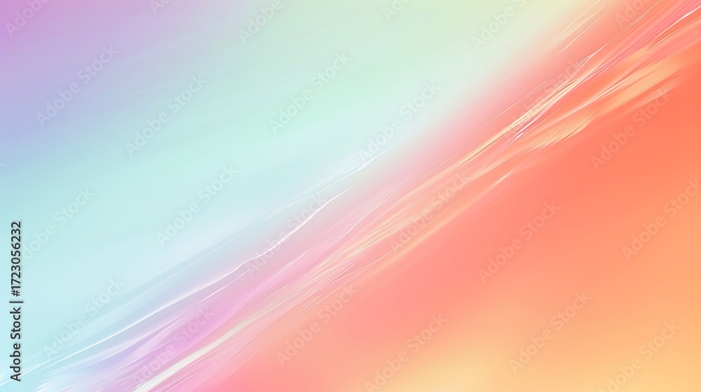 Obraz premium Soft Gradient Abstract Background with Smooth Color Transitions in Pastel Shades of Pink, Blue, and Cream