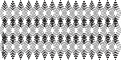 Abstract grayscale pattern of repeating diamond shapes, creating a textured, geometric design.