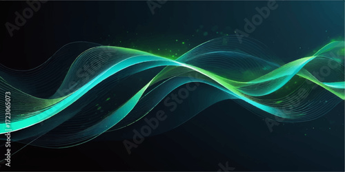 Abstract fractal waves of blue light create a dynamic and flowing texture for a technology-themed backdrop